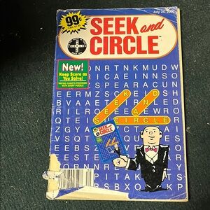 $2 Add-On Seek and Circle Puzzle Book 2000 Vintage Braintraser Game Word Search